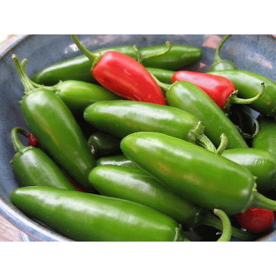 <b>Семена перца Халапеньо </b> - среднеострый сорт с зелеными плодами длиной до 8 см.