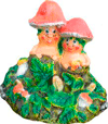 Отличные садовые композиции и сказочные персонажи, камни из полистоуна для укрытия люков. С грибами