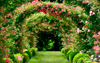 Фотосетка Вход в райский сад: Долговечная и красивая! Имитация арок, обвитых зеленью, у Вас на дачном участке