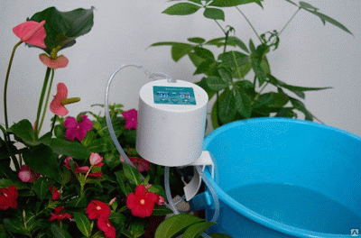 Автомат Синьор Помидор-10 с питанием от батареек. Для капельного полива комнатных растений. 