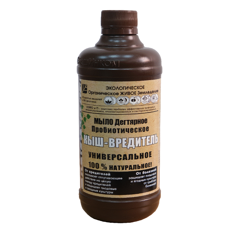 <b>Дегтярное мыло "Кыш, вредитель!" 500 мл (БашИнком)</b> - для защиты Ваших растений от сосущих насекомых