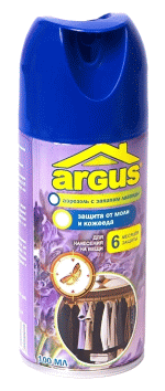 <b>Аэрозоль 100 мл Argus</b> - самое надежное средство от кожееда и моли