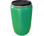 <b>Зеленая бочка 227 литров</b> с крышкой и стальным обручем. Очень удобна вместе с системой капельного полива Аква Planet