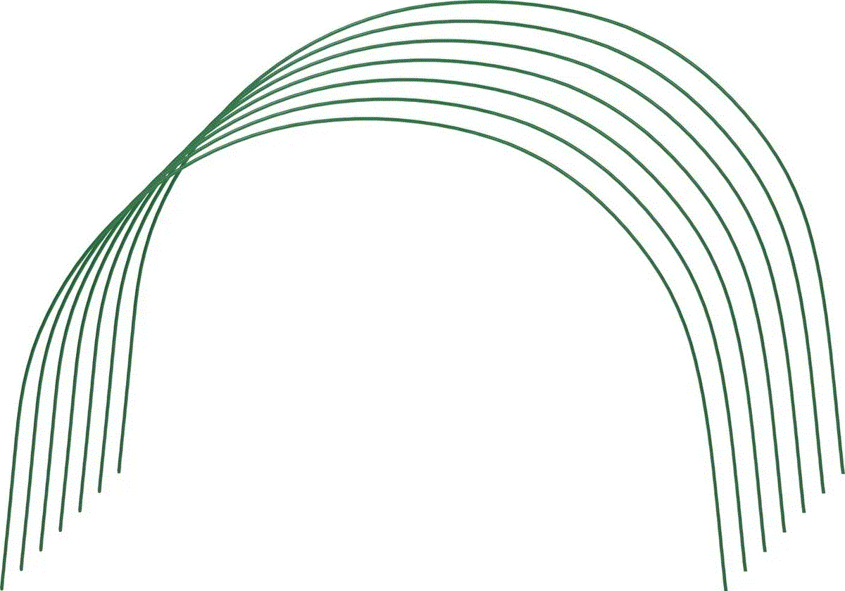 Дуги проволочные в ПВХ (Проф.) 1, 7 м. Не ржавеют, парники можно сделать быстро