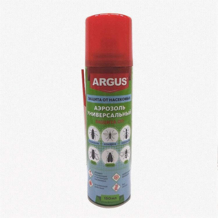 Аэрозоль от комаров Argus 150 мл Дихлофос № 1 уничтожит всех вредных москитов