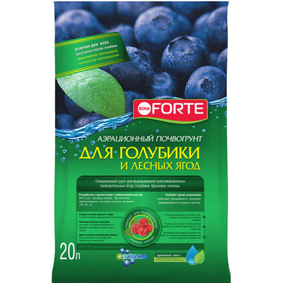 Аэрационный грунт с цеолитами: Bona Forte для голубики и лесных ягод, пакет 20 л