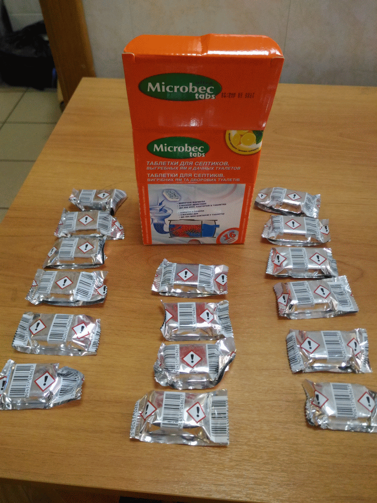 Средство для септиков и выгребных ям Bros Microbec Ultra, 16 таблеток