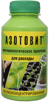 Высококонцентрированное микробиологическое удобрение Азотовит Для рассады (220 мл) - для приготовления 100 литров готового раствора.