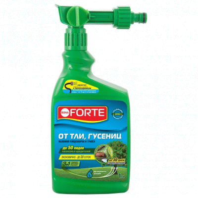 Bona Forte Эжектор + флакон 1 л от тли, гусениц и многих вредных насекомых