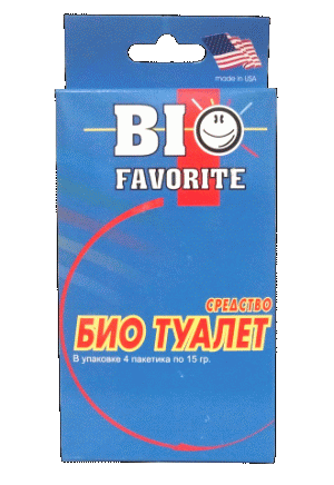 БиоФаворит БиоТуалет (сухой), 4*15 г
