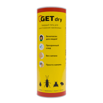 Твердый Get Драй - высокоэффективный препарат для борьбы с клопами, тараканами, муравьями, блохами для использования в бытовых условиях
