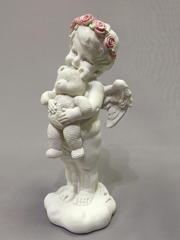 Фигурка Ангела с мишкой A304466-1 декорированный аксессуар Фигурка A304466-1 Ангела с мишкой подарит положительные эмоции