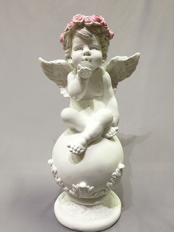 Фигурка милого Ангела декоративная A307611-91 Декоративная Фигурка очаровательного Ангела посылающего воздушный поцелуй A307611-91