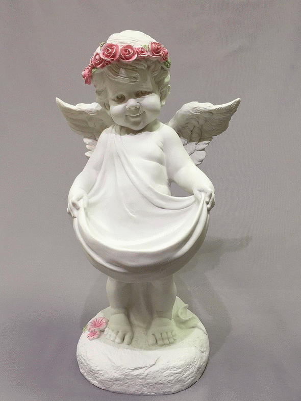 Декоративная Фигурка очаровательного Ангела A307790-91 с фартуком Фигурка милого Ангела декоративная A307790-91 это хорошее настроение