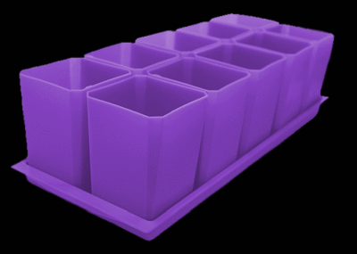 Горшочки для рассады (10 шт.) Фиолетовый