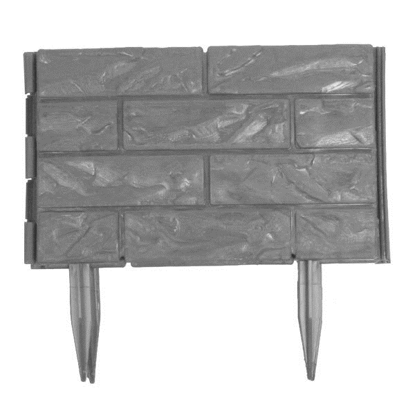 Бордюр Декор.камень Б 08, Серый, 16х325 см