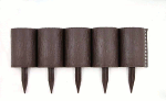 Бордюр Пеньки, длина 1,6 м высота 15 см, цвет коричневый