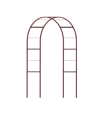 Прочная арка Найди (коричневая), квадратная труба. Размеры: 2,5*1,5 м. Обратите внимание на глубину арки - 60 см и толщину металла - 1,5 мм.