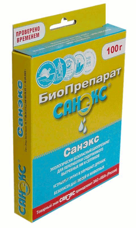 Санэкс-100 - препарат для разложения отходов и продуктов жизнедеятельности, устранения неприятных запахов Биопрепарат Санэкс эффективно ускоряет разложение всех видов отходов, жиров,бумаги, крахмалов, очисткок овощей