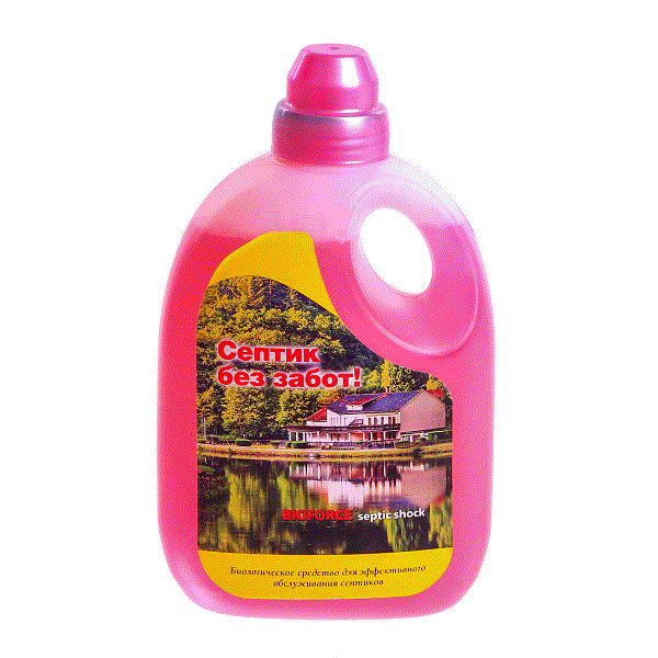 Септик Шок 1 литр очиститель - мощнейшее средство для септиков и выгребных ям