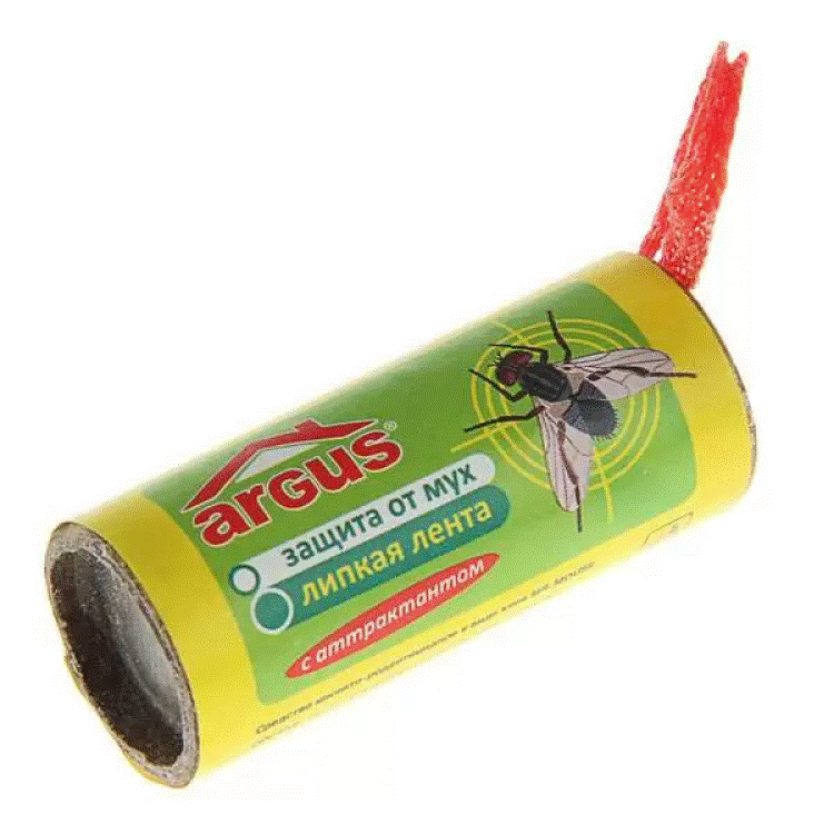 Липкая лента - экологически безопасна, надежно уничтожит мух в доме
